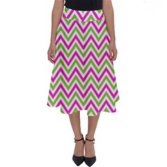 Mave,chevron,white,navi,purple Perfect Length Midi Skirt by nateshop