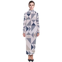 Geometric Turtleneck Maxi Dress by nateshop
