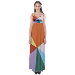 Colorful Paper Art Materials Empire Waist Maxi Dress by Wegoenart