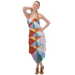 Colorful Paper Art Materials Layered Bottom Dress by Wegoenart