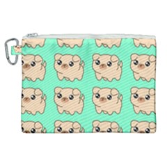 Puppy Pattern Wallpaper Dog Pet Canvas Cosmetic Bag (xl)