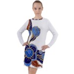 IM Fourth Dimension Colour 59 Long Sleeve Hoodie Dress