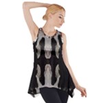 IM Fourth Dimension Black White 61 Side Drop Tank Tunic