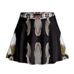 IM Fourth Dimension Black White 61 Mini Flare Skirt