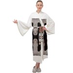 IM Fourth Dimension Black White 61 Maxi Velour Kimono