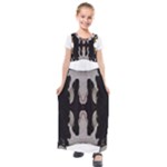 IM Fourth Dimension Black White 61 Kids  Short Sleeve Maxi Dress