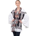 IM Fourth Dimension Black White 61 Long Sleeve Velvet Kimono 