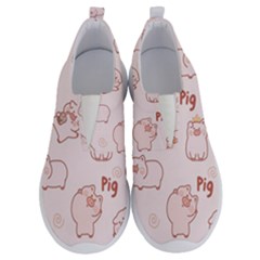 Pig Cartoon Background Pattern No Lace Lightweight Shoes by Sudhe