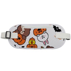 Illustration Pumpkin Bear Bat Bunny Chicken Rounded Waist Pouch by Sudhe