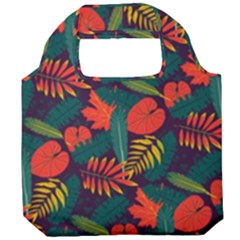 Leaves Pattern Wallpaper Seamless Foldable Grocery Recycle Bag by Sudhe