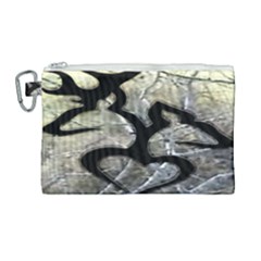 Black Love Browning Deer Camo Canvas Cosmetic Bag (large) by Jancukart