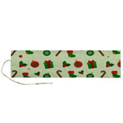 Illustration Festive Background Holiday Background Roll Up Canvas Pencil Holder (l) by Amaryn4rt