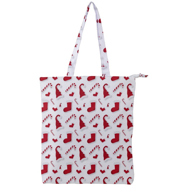 Christmas Template Advent Cap Double Zip Up Tote Bag