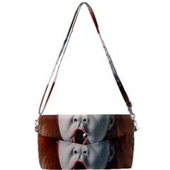 Son Of Clown Boy Illustration Portrait Removable Strap Clutch Bag by dflcprintsclothing