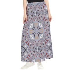 Triangle-design Maxi Chiffon Skirt by nateshop