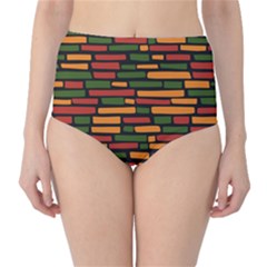 African Wall Of Bricks Classic High-waist Bikini Bottoms by ConteMonfrey