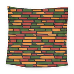 African Wall Of Bricks Square Tapestry (large) by ConteMonfrey
