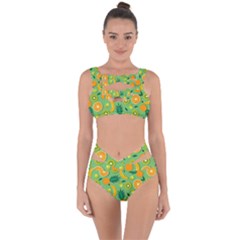 Fruit Tropical Pattern Design Art Bandaged Up Bikini Set  by danenraven