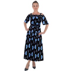 Illustration Pattern Design Home Shoulder Straps Boho Maxi Dress 