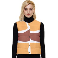 Geometric Pastel Bricks Women s Short Button Up Puffer Vest by ConteMonfrey