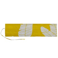 Yellow Banana Leaves Roll Up Canvas Pencil Holder (l) by ConteMonfrey