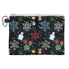 Illustration Xmas Christmas Thanks Giving Pattern Canvas Cosmetic Bag (xl) by danenraven