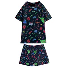 Happy New Year Christmas Xmast Background Kids  Swim Tee And Shorts Set by danenraven