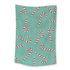Christmas Candy Cane Background Small Tapestry by danenraven