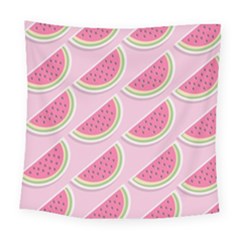 Pink Melon Wayermelon Pattern Food Fruit Melon Square Tapestry (large) by Ravend