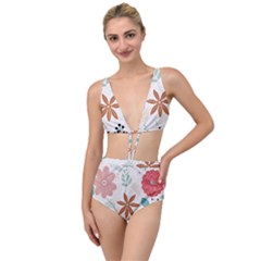 Nature Flora Background Wallpaper Tied Up Two Piece Swimsuit