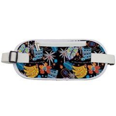 Design Print Pattern Colorful Rounded Waist Pouch by Ravend
