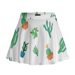 Among Succulents And Cactus  Mini Flare Skirt by ConteMonfrey