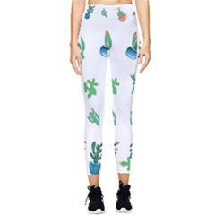 Among Succulents And Cactus  Pocket Leggings  by ConteMonfrey