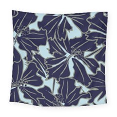 Floral Print Art Pattern Design Square Tapestry (large) by danenraven