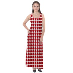 Red Pattern Seamless Texture Background Sleeveless Velour Maxi Dress by artworkshop