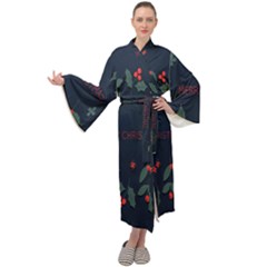 Merry Christmas  Frame Flora Maxi Velour Kimono