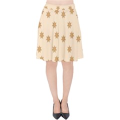 Gingerbread Star Velvet High Waist Skirt by artworkshop