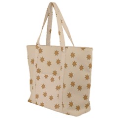 Gingerbread Star Zip Up Canvas Bag by artworkshop