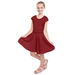 Christmas Red Graphic Kids  Short Sleeve Dress by artworkshop