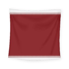 Christmas Red Graphic Square Tapestry (small) by artworkshop