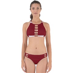 Christmas Red Graphic Perfectly Cut Out Bikini Set by artworkshop