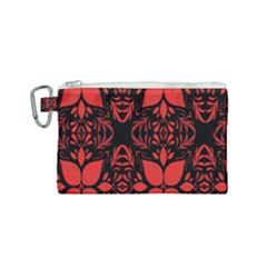 Christmas Red Black Xmas Gift Canvas Cosmetic Bag (small) by artworkshop