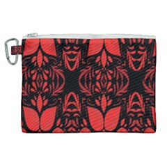 Christmas Red Black Xmas Gift Canvas Cosmetic Bag (xl) by artworkshop