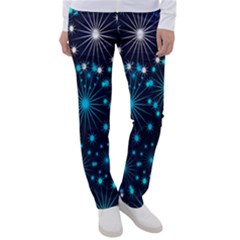 Abstract Pattern Snowflakes Women s Casual Pants