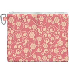 Pink Floral Wall Canvas Cosmetic Bag (xxxl) by ConteMonfrey