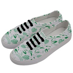 Green Nature Leaves Draw   Men s Classic Low Top Sneakers by ConteMonfrey