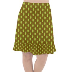 All The Green Apples  Fishtail Chiffon Skirt by ConteMonfrey