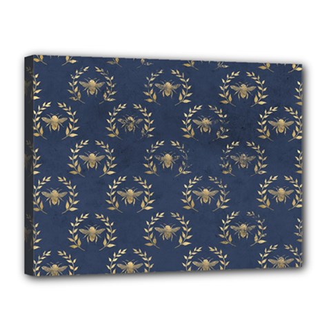 Blue Golden Bee Canvas 16  X 12  (stretched) by ConteMonfrey