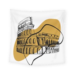 Colosseo Draw Silhouette Square Tapestry (small) by ConteMonfrey