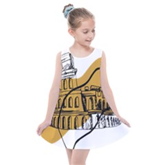 Colosseo Draw Silhouette Kids  Summer Dress by ConteMonfrey